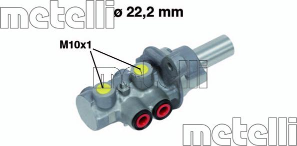 Metelli 05-0677 - Головний гальмівний циліндр autocars.com.ua