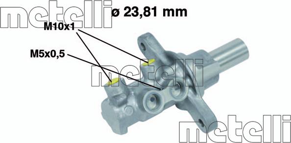 Metelli 05-0680 - Головний гальмівний циліндр autocars.com.ua