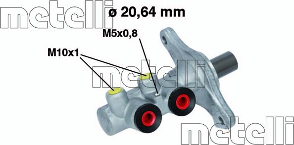 Metelli 05-0682 - Главный тормозной цилиндр avtokuzovplus.com.ua