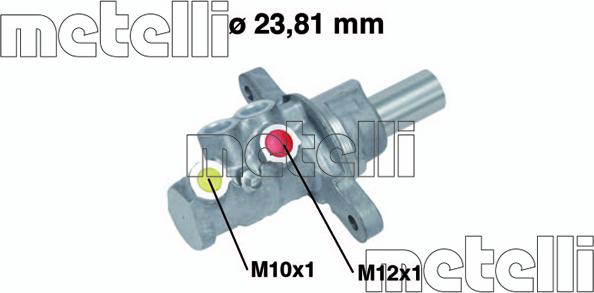 Metelli 05-0724 - Головний гальмівний циліндр autocars.com.ua