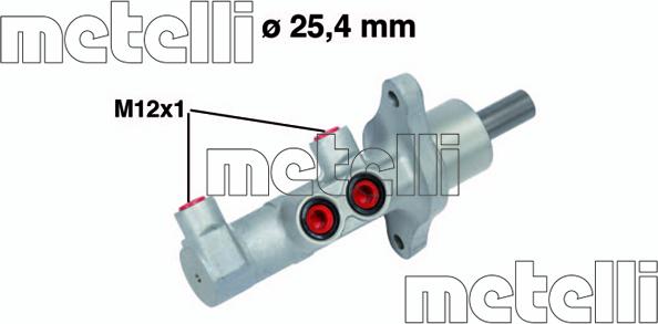 Metelli 05-0732 - Главный тормозной цилиндр avtokuzovplus.com.ua