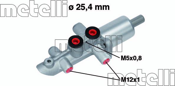 Metelli 05-0735 - Головний гальмівний циліндр autocars.com.ua