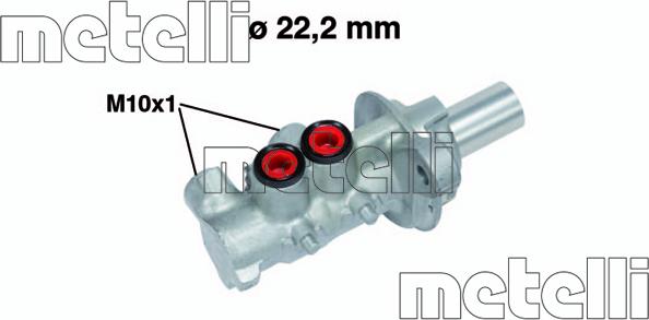 Metelli 05-0740 - Головний гальмівний циліндр autocars.com.ua