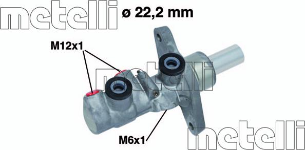 Metelli 05-0743 - Главный тормозной цилиндр avtokuzovplus.com.ua