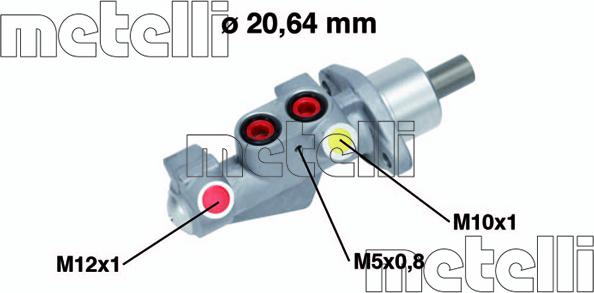 Metelli 05-0750 - Головний гальмівний циліндр autocars.com.ua