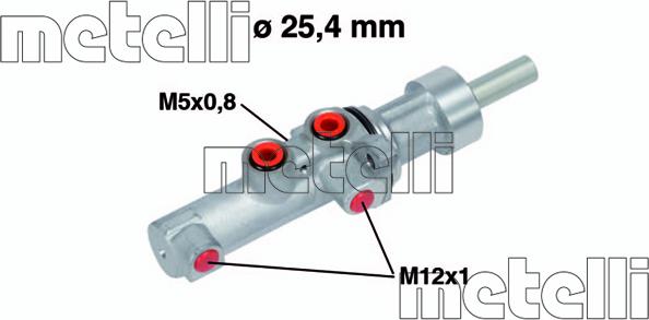 Metelli 05-0752 - Главный тормозной цилиндр autodnr.net