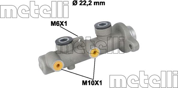 Metelli 05-0763 - Главный тормозной цилиндр avtokuzovplus.com.ua