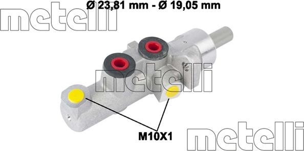 Metelli 05-0773 - Главный тормозной цилиндр avtokuzovplus.com.ua