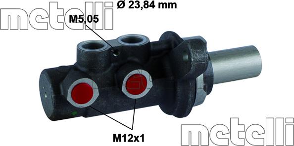 Metelli 05-0786 - Главный тормозной цилиндр avtokuzovplus.com.ua