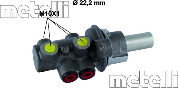 Metelli 05-0807 - Головний гальмівний циліндр autocars.com.ua