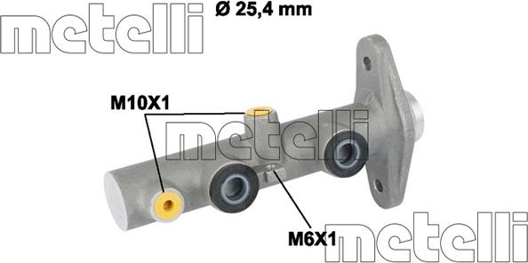 Metelli 05-0822 - Головний гальмівний циліндр autocars.com.ua