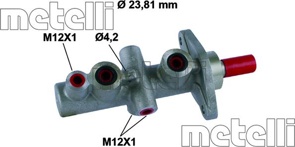 Metelli 05-0852 - Главный тормозной цилиндр avtokuzovplus.com.ua