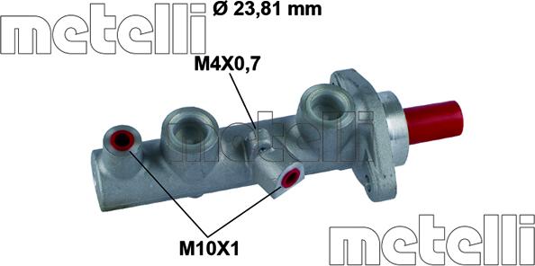 Metelli 05-0854 - Головний гальмівний циліндр autocars.com.ua