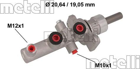 Metelli 05-0857 - Главный тормозной цилиндр avtokuzovplus.com.ua