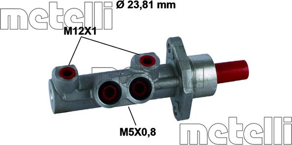 Metelli 05-0869 - Головний гальмівний циліндр autocars.com.ua