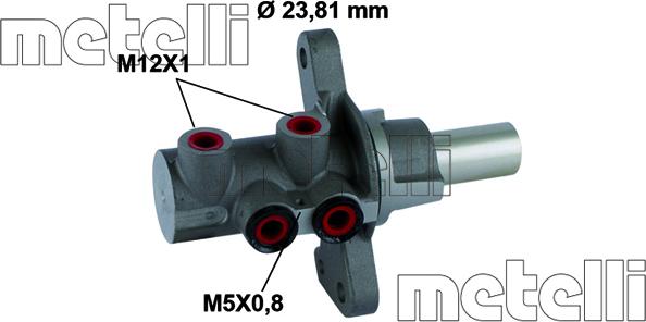 Metelli 05-0873 - Главный тормозной цилиндр avtokuzovplus.com.ua