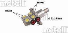 Metelli 05-0884 - Главный тормозной цилиндр avtokuzovplus.com.ua