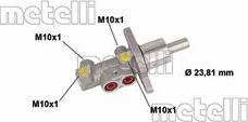 Metelli 05-0885 - Главный тормозной цилиндр avtokuzovplus.com.ua