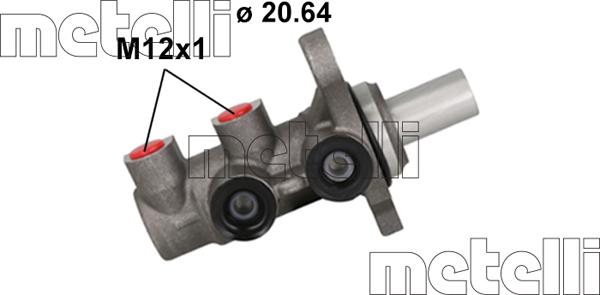 Metelli 05-0897 - Головний гальмівний циліндр autocars.com.ua