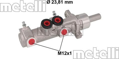 Metelli 05-0901 - Головний гальмівний циліндр autocars.com.ua