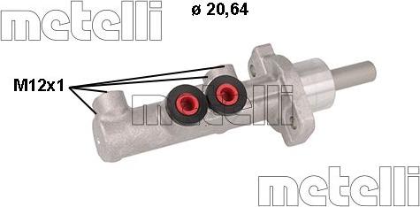 Metelli 05-1118 - Главный тормозной цилиндр avtokuzovplus.com.ua