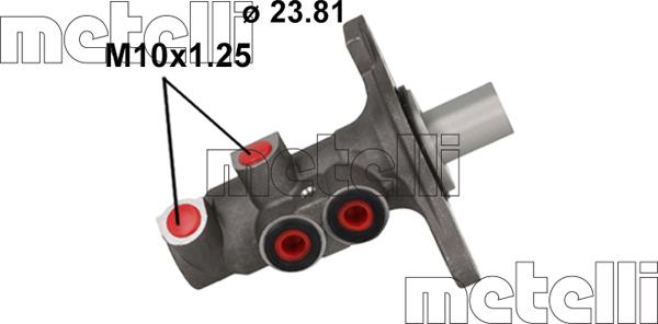 Metelli 05-1131 - Головний гальмівний циліндр autocars.com.ua