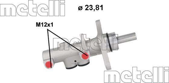 Metelli 05-1200 - Главный тормозной цилиндр avtokuzovplus.com.ua