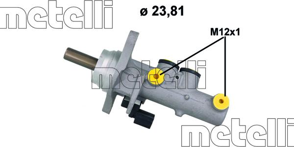 Metelli 05-1213 - Головний гальмівний циліндр autocars.com.ua