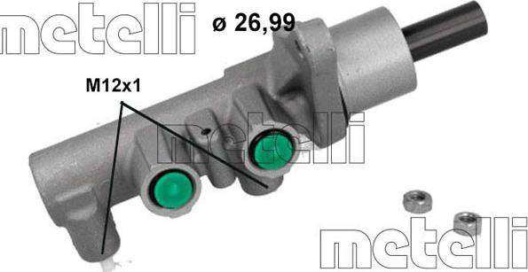 Metelli 05-1248 - Главный тормозной цилиндр avtokuzovplus.com.ua