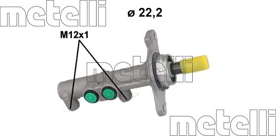 Metelli 05-1267 - Главный тормозной цилиндр avtokuzovplus.com.ua