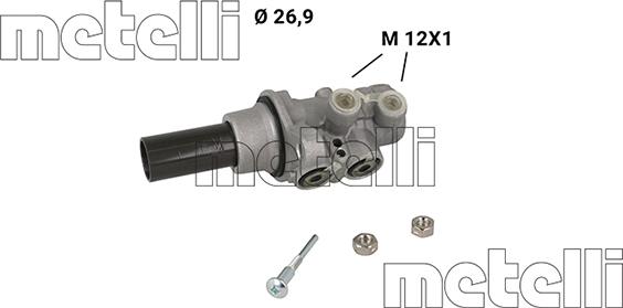 Metelli 05-1281 - Головний гальмівний циліндр autocars.com.ua