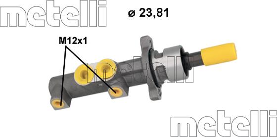 Metelli 05-1301 - Головний гальмівний циліндр autocars.com.ua