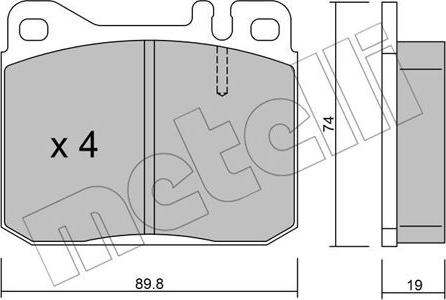 Metelli 22-0011-2 - Тормозные колодки, дисковые, комплект avtokuzovplus.com.ua