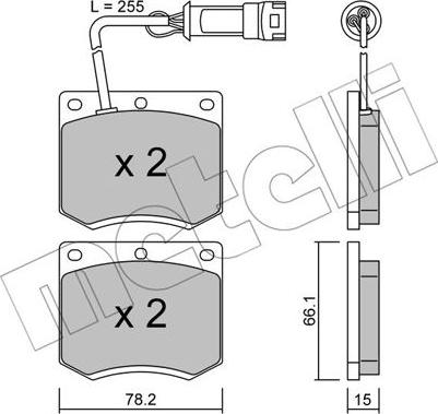 Metelli 22-0023-1 - Тормозные колодки, дисковые, комплект avtokuzovplus.com.ua