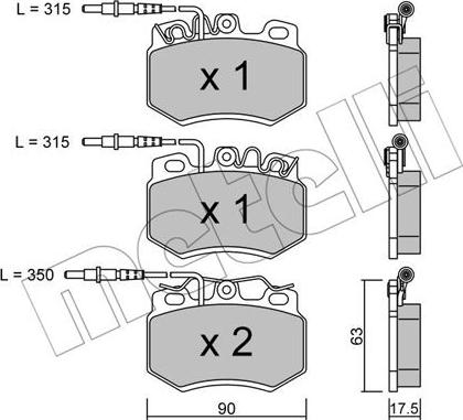 Metelli 22-0049-2 - Гальмівні колодки, дискові гальма autocars.com.ua