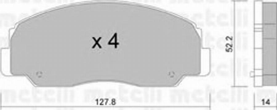 Metelli 2201010 - Тормозные колодки, дисковые, комплект avtokuzovplus.com.ua