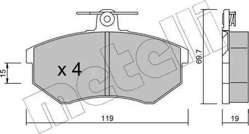 DKarta DK.8A0698151C - Гальмівні колодки, дискові гальма autocars.com.ua