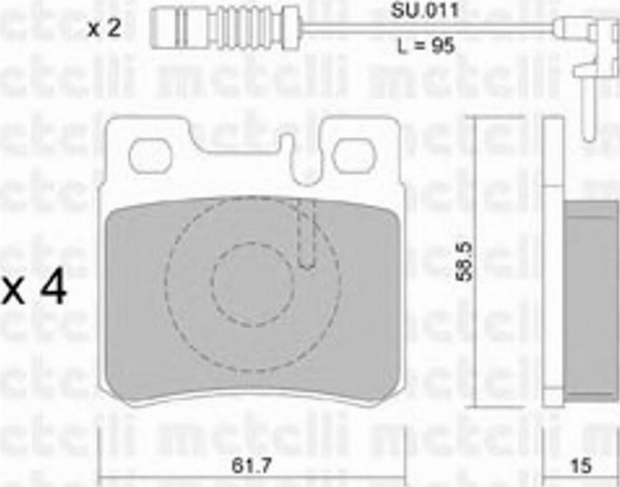 Metelli 22-0203-0K - Тормозные колодки, дисковые, комплект autodnr.net