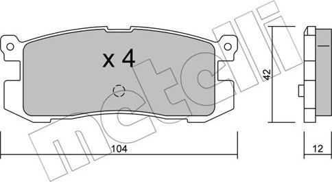 Metelli 22-0233-0 - Гальмівні колодки, дискові гальма autocars.com.ua