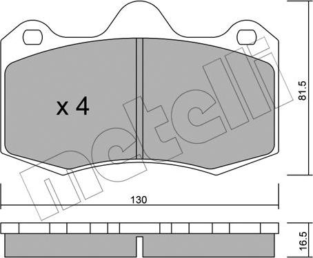 Metelli 22-0392-0 - Гальмівні колодки, дискові гальма autocars.com.ua