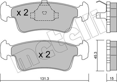 Metelli 22-0420-0 - Гальмівні колодки, дискові гальма autocars.com.ua