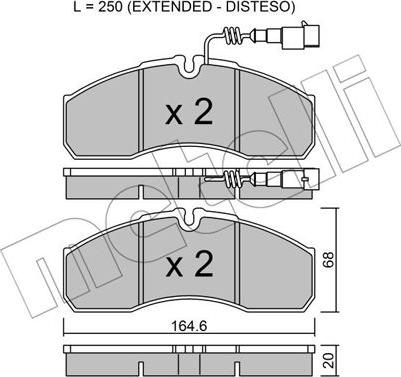 Metelli 22-0578-7 - Гальмівні колодки, дискові гальма autocars.com.ua