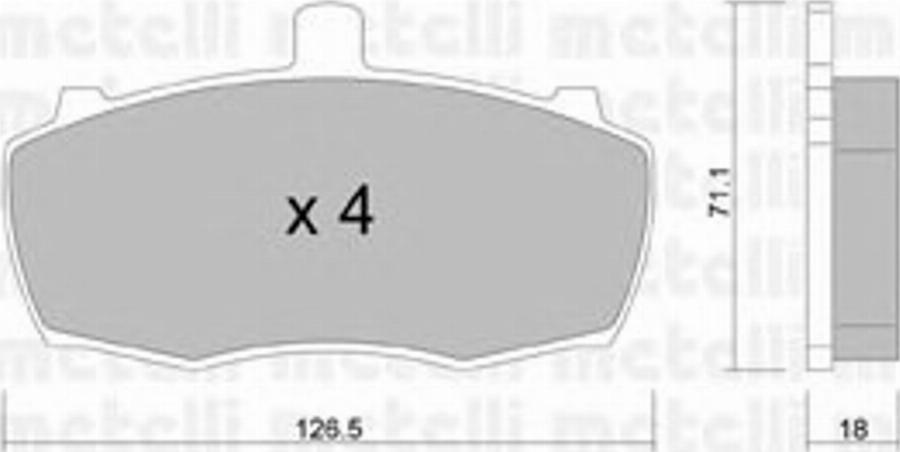 Metelli 2206920 - Тормозные колодки, дисковые, комплект avtokuzovplus.com.ua