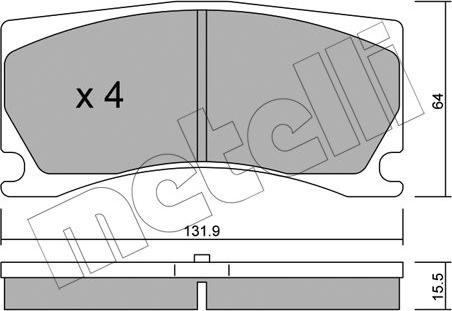 Metelli 22-1106-0 - Тормозные колодки, дисковые, комплект autodnr.net