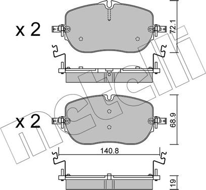 Metelli 22-1356-0 - Тормозные колодки, дисковые, комплект autodnr.net