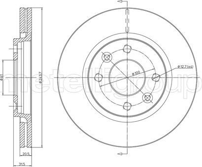 Metelli 23-0151 - Тормозной диск avtokuzovplus.com.ua