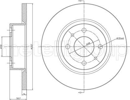 Metelli 23-0192 - Тормозной диск avtokuzovplus.com.ua