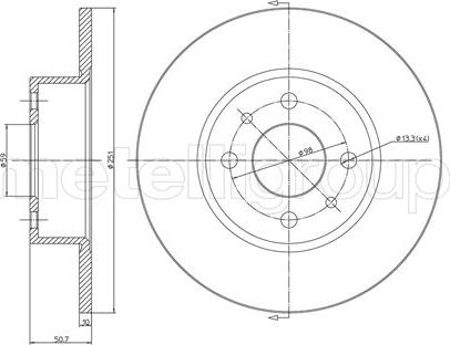 Metelli 23-0193C - Тормозной диск avtokuzovplus.com.ua