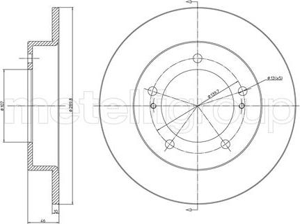 Metelli 23-0221 - Тормозной диск avtokuzovplus.com.ua