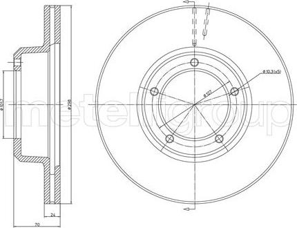 Metelli 23-0237 - Тормозной диск avtokuzovplus.com.ua